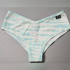 PINK Victoria's Secret Blue and White Panties